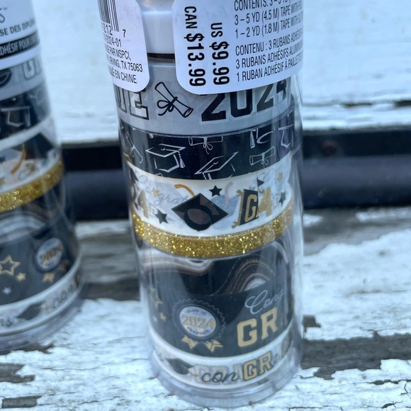 14 Pieces Graduation Crafting Washi Tape 2024 AND 1 Ribbon Spool New - Picture 4 of 6